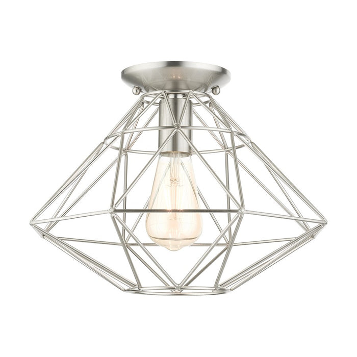 Livex Geometric 1 Light Flush Mount