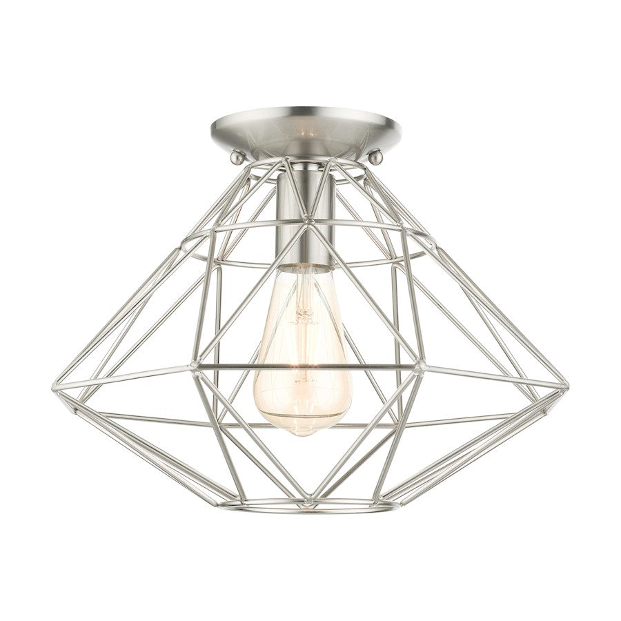 Livex Geometric 1 Light Flush Mount