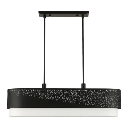 Livex Noria 6 Light Linear Chandelier, Black