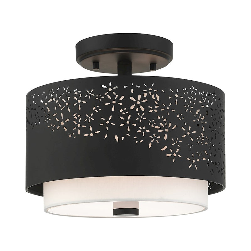 Livex Noria 2 Light Semi Flush Mount