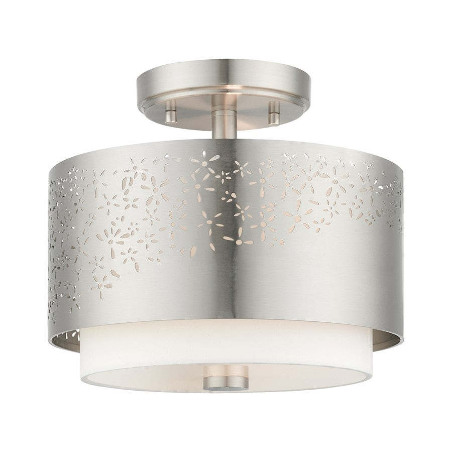 Livex Noria 2 Light Semi Flush Mount