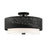 Livex Noria Semi Flush Mount, Black