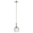 Livex Whitfield 1 Light Pendant, Polished Nickel/Clear Crystals