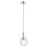 Livex Whitfield 1 Light Pendant, Polished Nickel/Clear Crystals