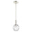 Livex Whitfield 1 Light Pendant, Polished Nickel/Clear Crystals