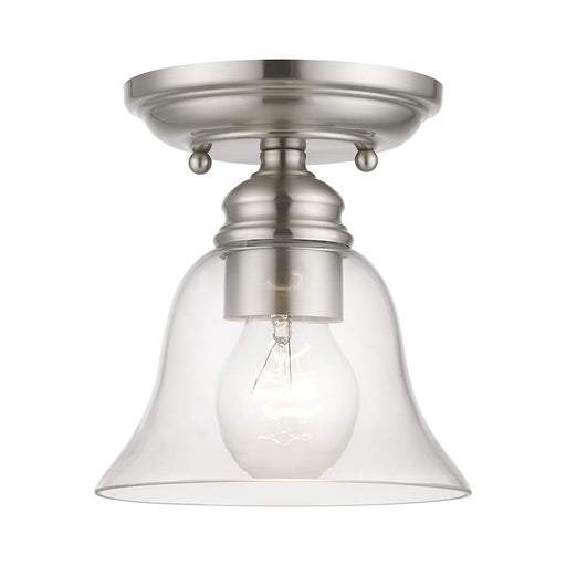 Livex Moreland 1 Light Small Semi-Flush Mount