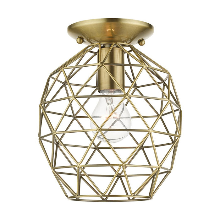 Livex Geometrix 1 Light Flush Mount