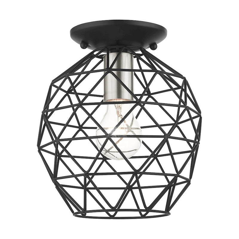Livex Geometrix 1 Light Flush Mount