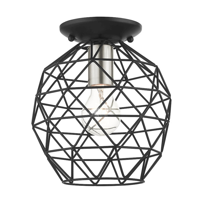 Livex Geometrix 1 Light Flush Mount