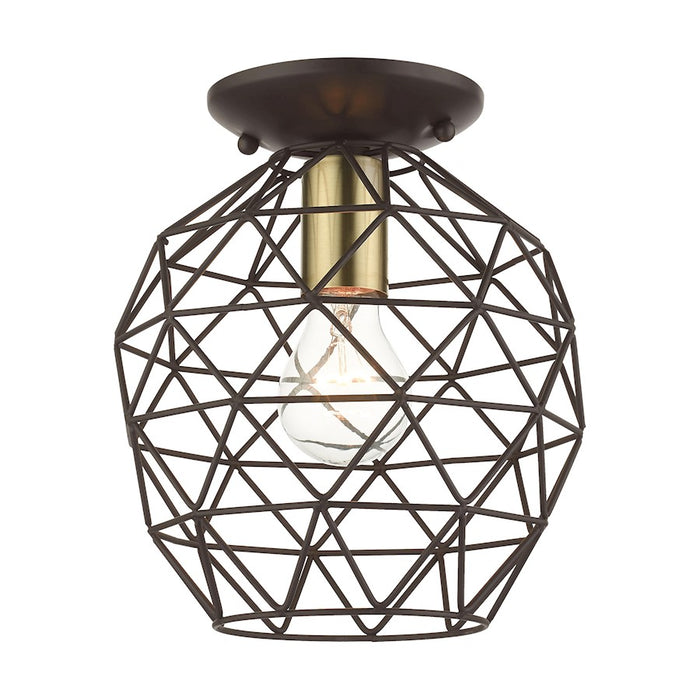 Livex Geometrix 1 Light Flush Mount