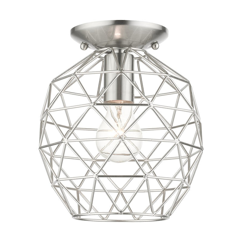 Livex Geometrix 1 Light Flush Mount