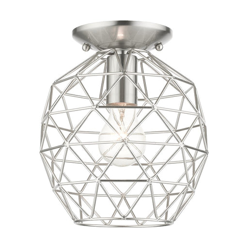 Livex Geometrix 1 Light Flush Mount