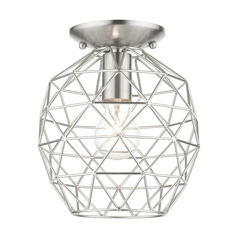 Livex Geometrix 1 Light Flush Mount