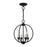 Livex Milania 4 Light Convertible Semi Flush/Chandelier, Black/Nickel