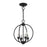 Livex Milania 4 Light Convertible Semi Flush/Chandelier, Black/Nickel