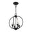 Livex Milania 4 Light Convertible Semi Flush/Chandelier, Black/Nickel