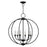 Livex Milania 6 Light Chandelier, Black with Brushed Nickel Accents
