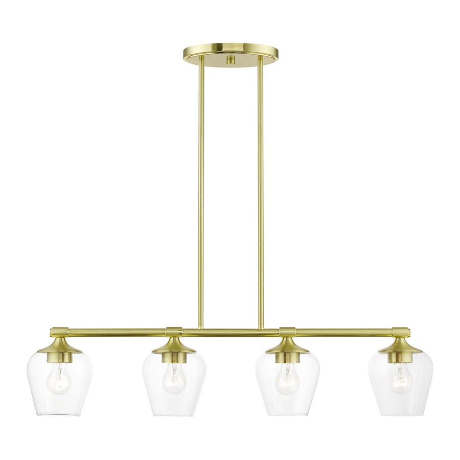 Livex Willow 4 Light Linear Chandelier