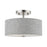 Livex Dakota Semi-Flush, Nickel/White/Urban Gray/White