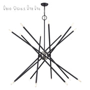Livex Soho 16Lt Grande Foyer Chandelier, Black - 46758-04