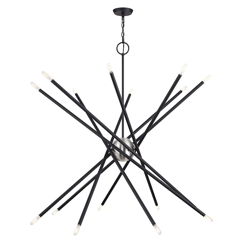 Livex Soho 16Lt Grande Foyer Chandelier, Black