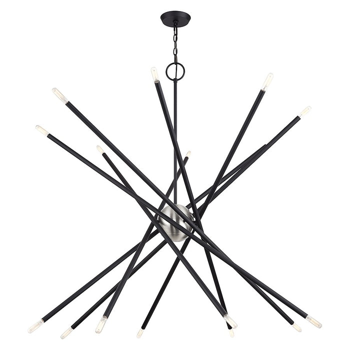 Livex Soho 16Lt Grande Foyer Chandelier, Black