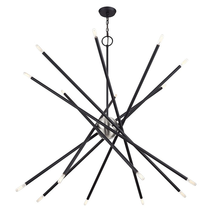 Livex Soho 16Lt Grande Foyer Chandelier, Black