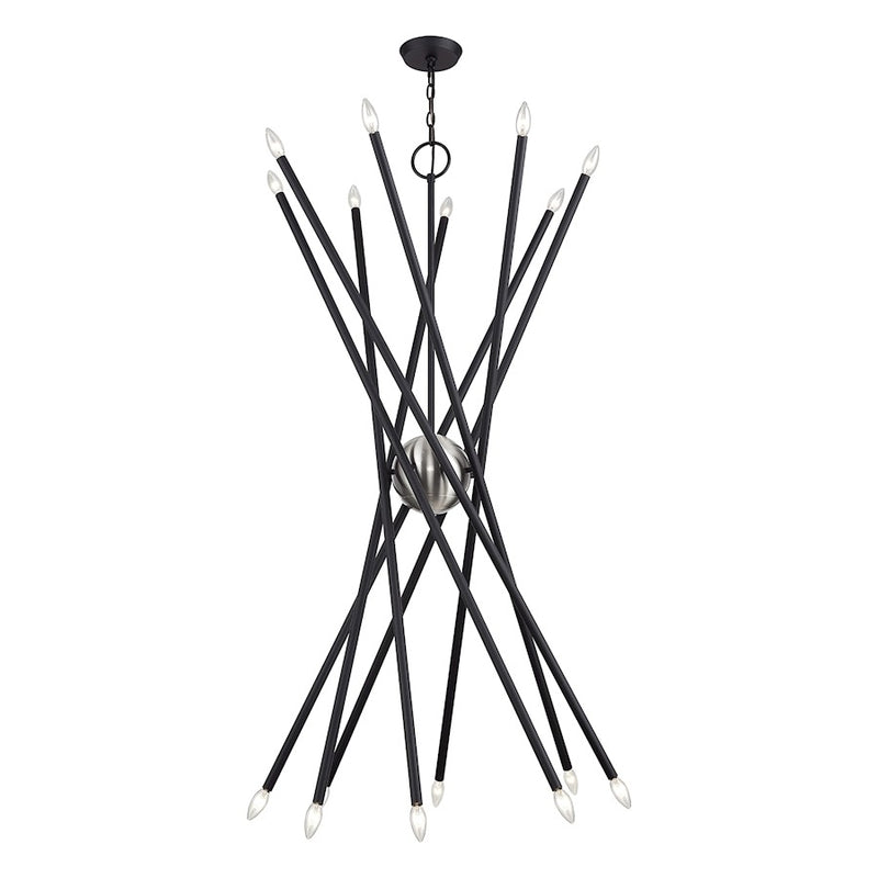 Livex Soho 16Lt Grande Foyer Chandelier, Black