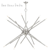 Livex Soho 16Lt Grande Foyer Chandelier, Brushed Nickel - 46758-91
