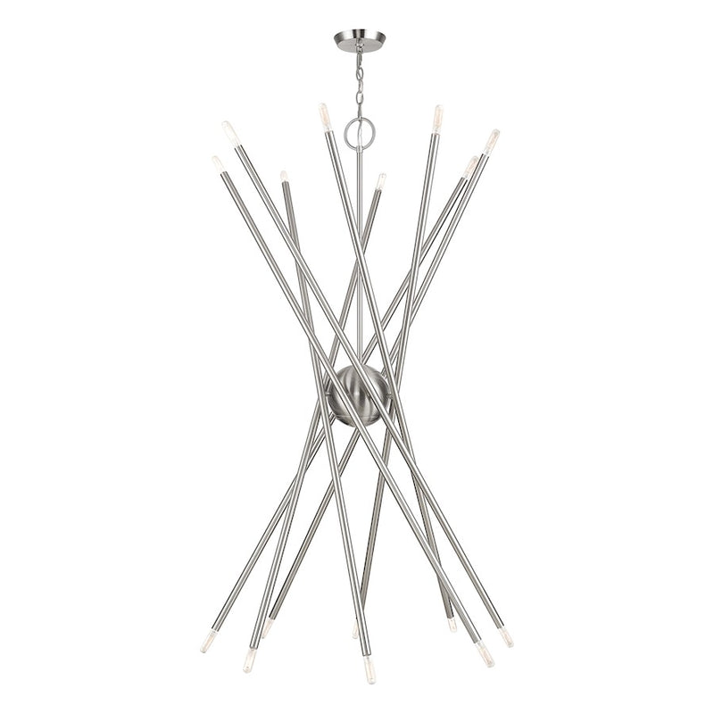Livex Soho 16Lt Grande Foyer Chandelier, Brushed Nickel