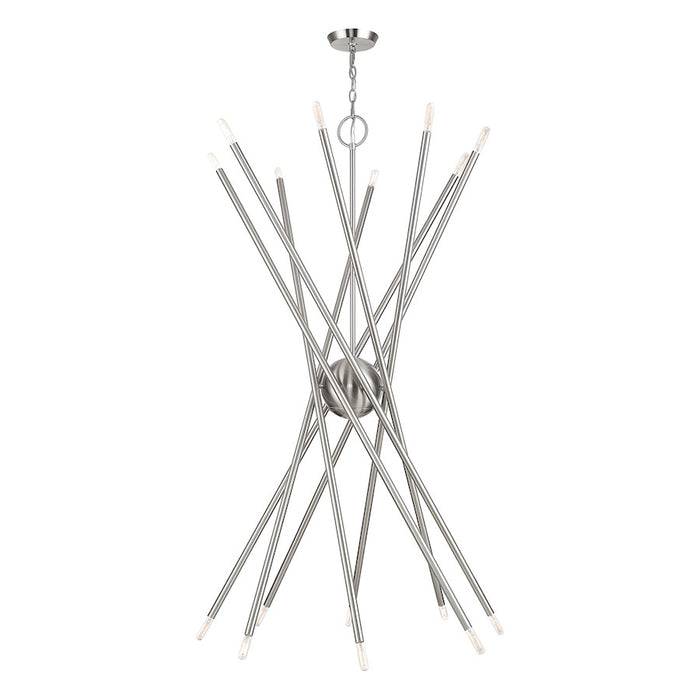 Livex Soho 16Lt Grande Foyer Chandelier, Brushed Nickel