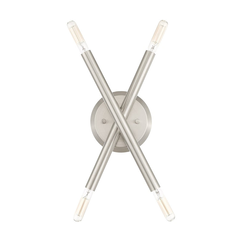 Livex Soho 11.3" 4 Light Sconce, Brushed Nickel