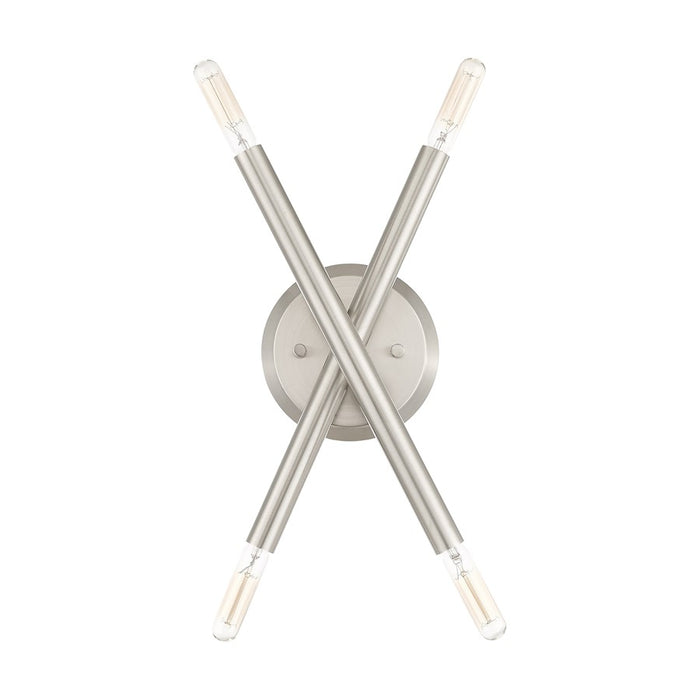 Livex Soho 11.3" 4 Light Sconce, Brushed Nickel