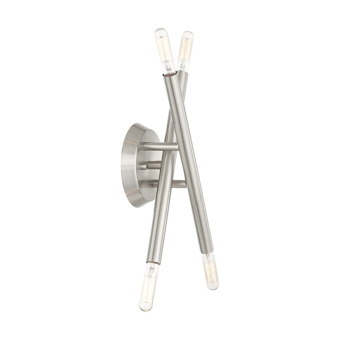 Livex Soho 11.3" 4 Light Sconce, Brushed Nickel