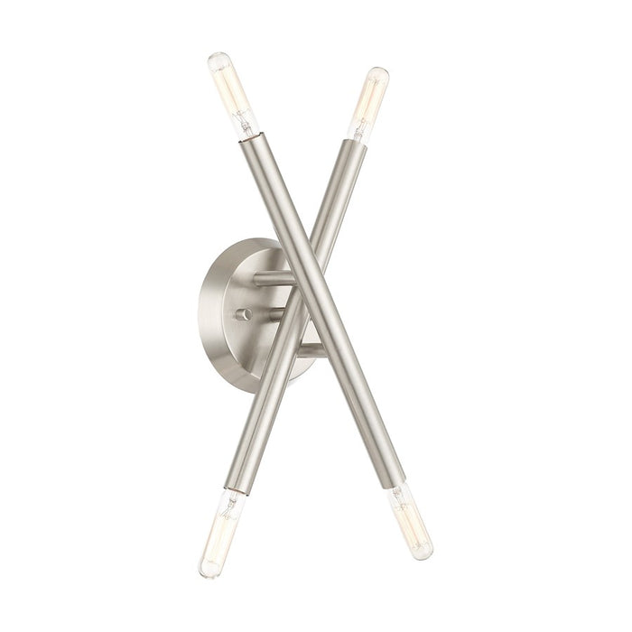Livex Soho 11.3" 4 Light Sconce, Brushed Nickel