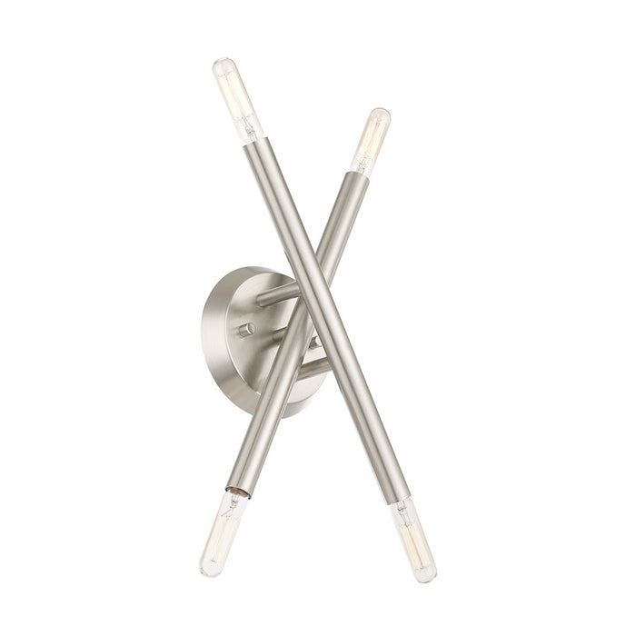 Livex Soho 11.3" 4 Light Sconce, Brushed Nickel