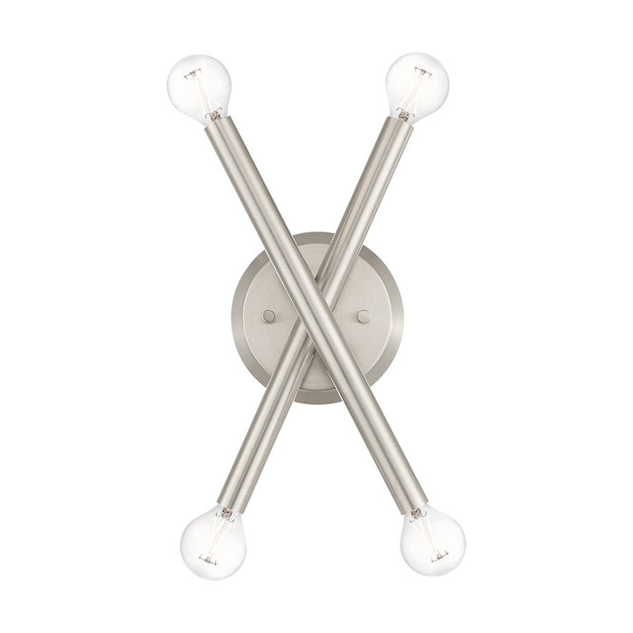 Livex Soho 11.3" 4 Light Sconce, Brushed Nickel
