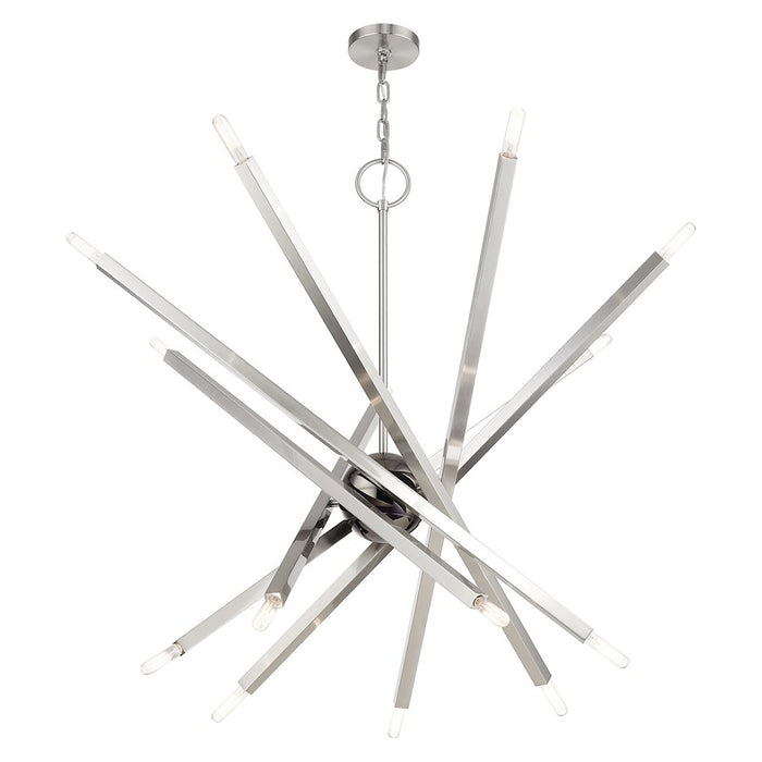 Livex Monaco 14Lt Extra Large Foyer Chandelier, Brushed Nickel