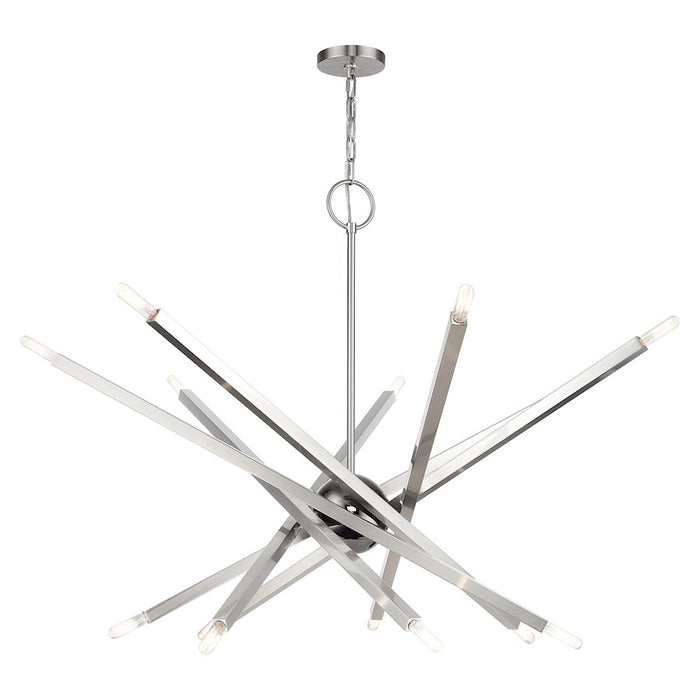 Livex Monaco 14Lt Extra Large Foyer Chandelier, Brushed Nickel