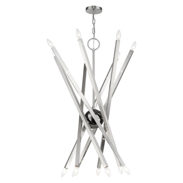 Livex Monaco 14Lt Extra Large Foyer Chandelier, Brushed Nickel