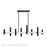 Livex Helsinki 8Lt Extra Large Linear Chandelier, Black/Nickel - 46868-04