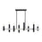 Livex Helsinki 8Lt Extra Large Linear Chandelier, Black/Nickel