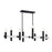 Livex Helsinki 8Lt Extra Large Linear Chandelier, Black/Nickel