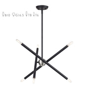 Livex Soho 6Lt Small Chandelier, Black - 47003-04