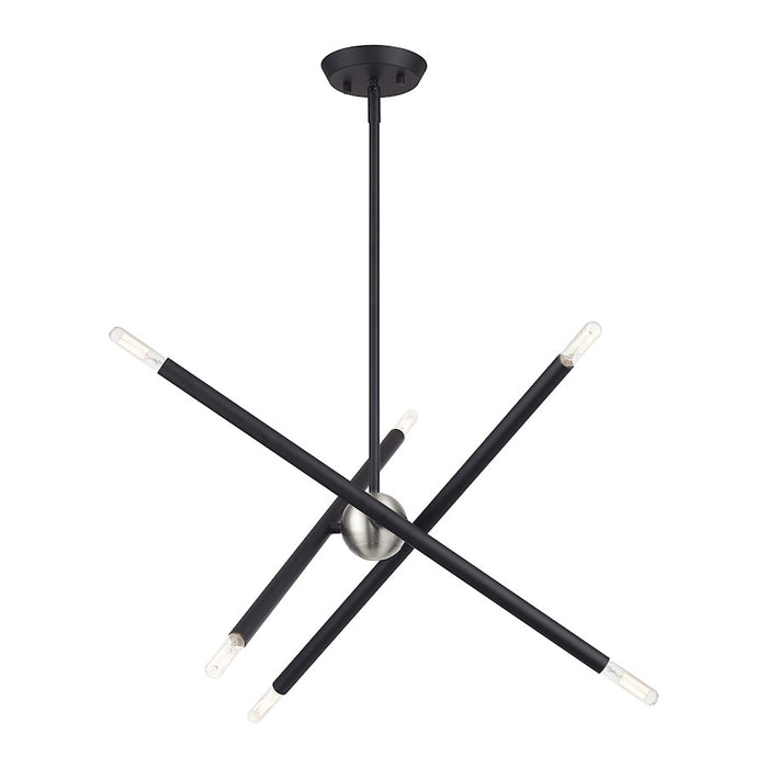 Livex Soho 6Lt Small Chandelier, Black