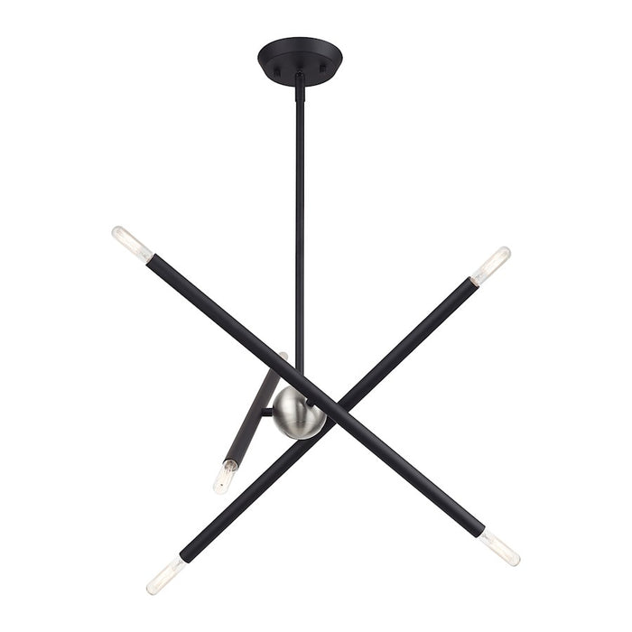 Livex Soho 6Lt Small Chandelier, Black