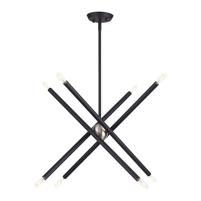 Livex Soho 8Lt Chandelier, Black