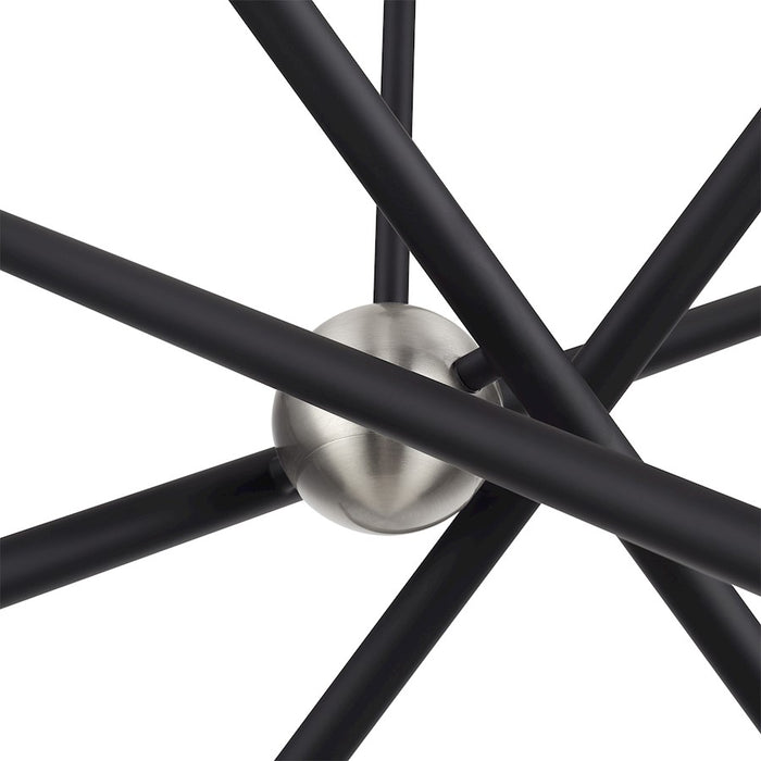 Livex Soho 8Lt Chandelier, Black