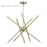 Livex Soho 10Lt Chandelier, Antique Brass - 47006-01