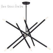Livex Soho 10Lt Medium Chandelier, Black - 47006-04